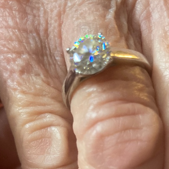 Strontium titanate “fabulite ring solitaire, DEW 1.5 ct - Picture 7 of 8